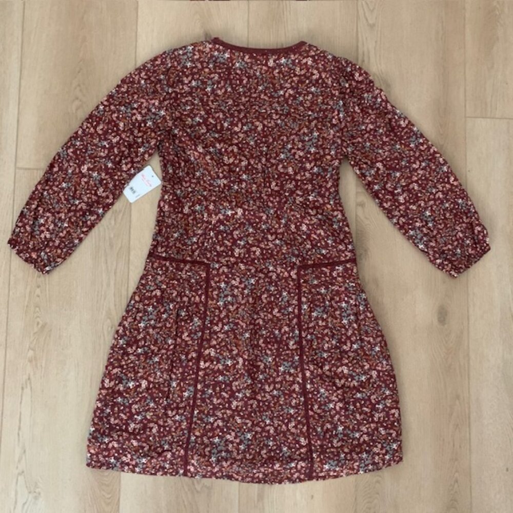 Lucky Brand NWT Floral Mini Dress XS Cottagecore Boho Fall - Picture 3 of 16